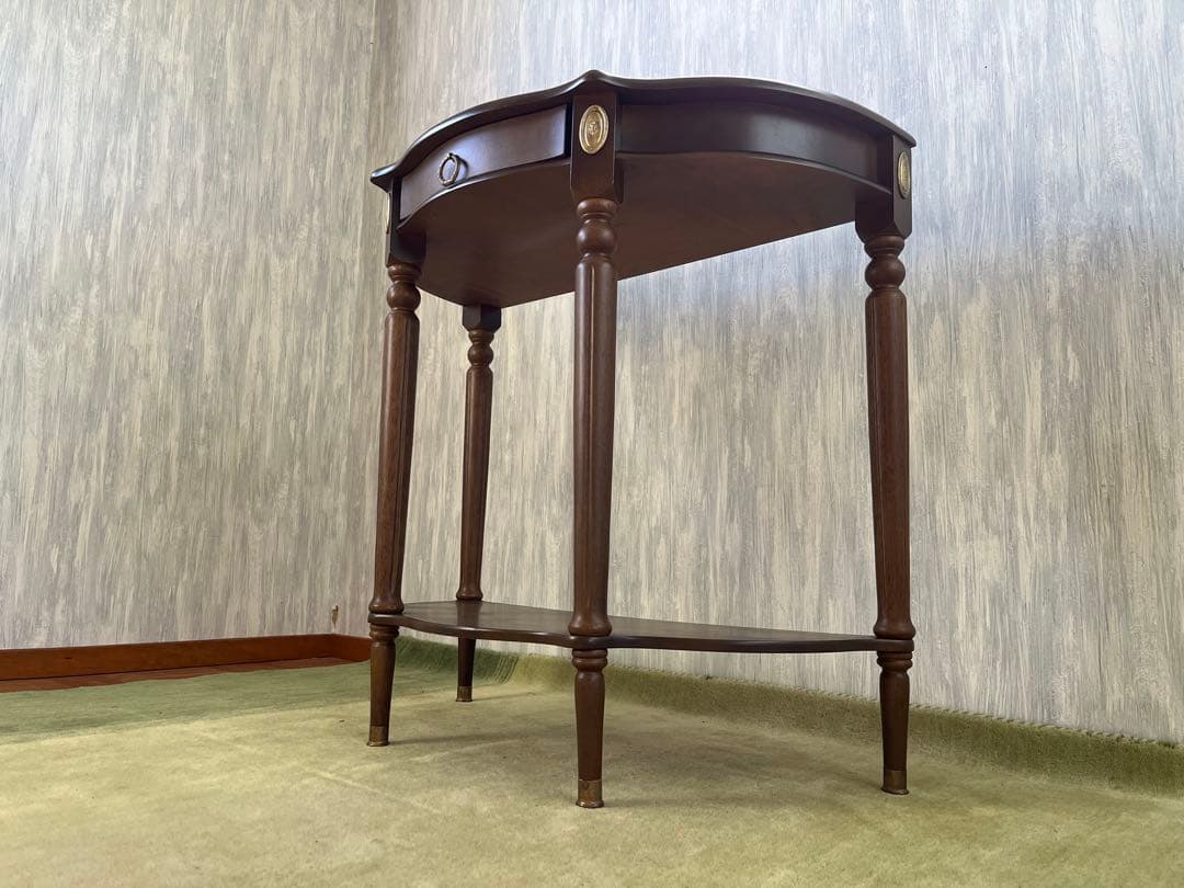 【Yuta】木製コンソールテーブル 引き出し付き