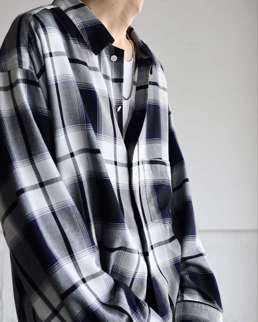 Afiit CHECK SHIRT BLUE サイズ1 25SS
