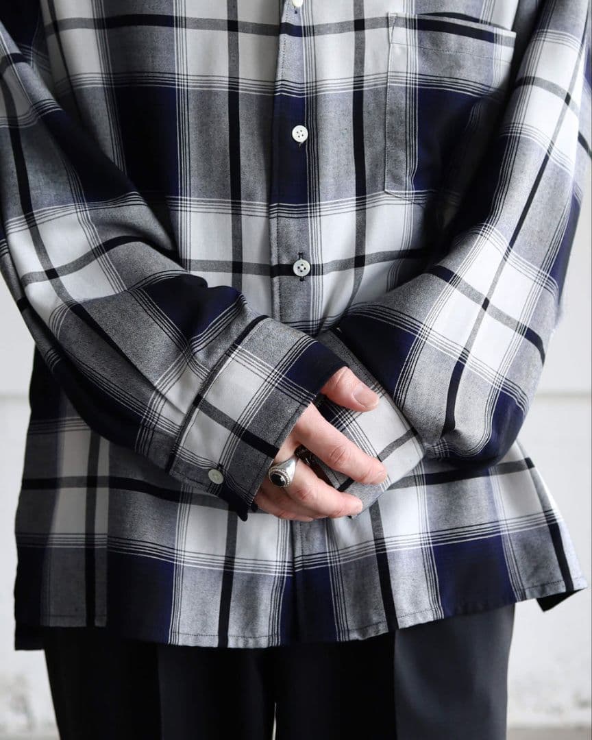 Afiit CHECK SHIRT BLUE サイズ1 25SS