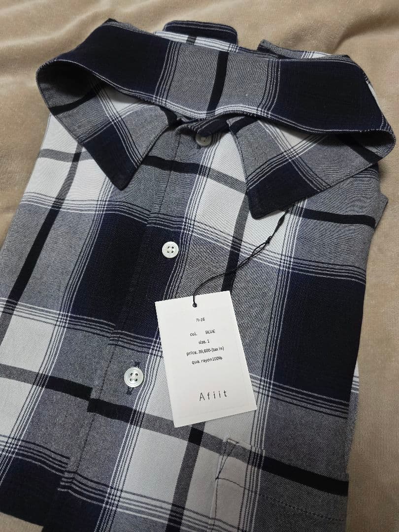Afiit CHECK SHIRT BLUE サイズ1 25SS