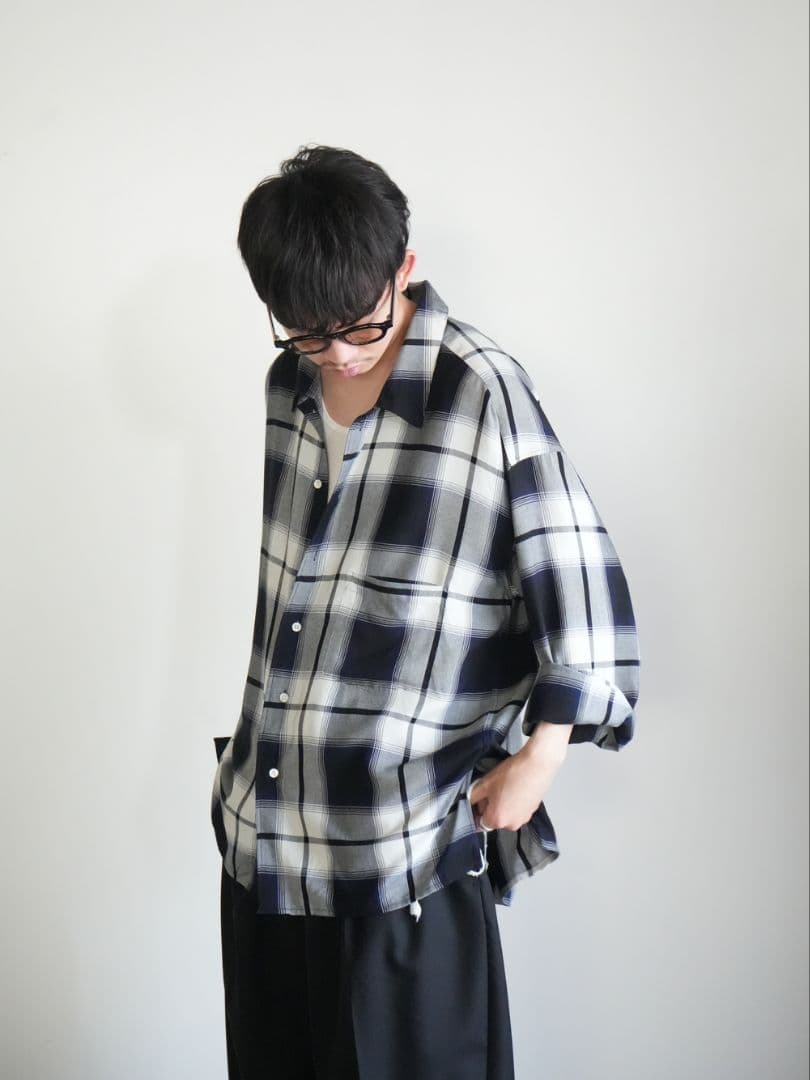 Afiit CHECK SHIRT BLUE サイズ1 25SS