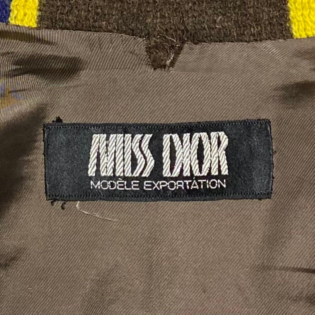 【希少 ヴィンテージ】MISS DIOR タータンチェック ニットコート