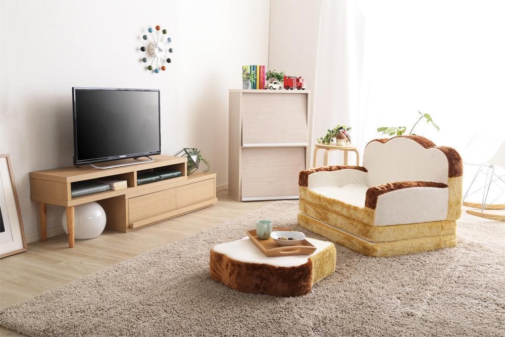 新品 送料込 低反発 かわいい食パンソファベッド 2WAY ふわふわのカバー