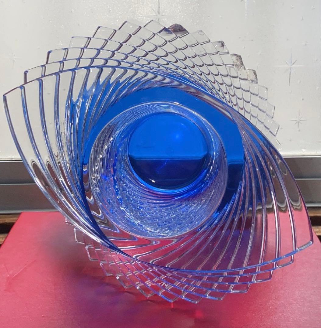 【極希少】バカラ ツイスト　Lサイズ　ブルーカラー　こめを