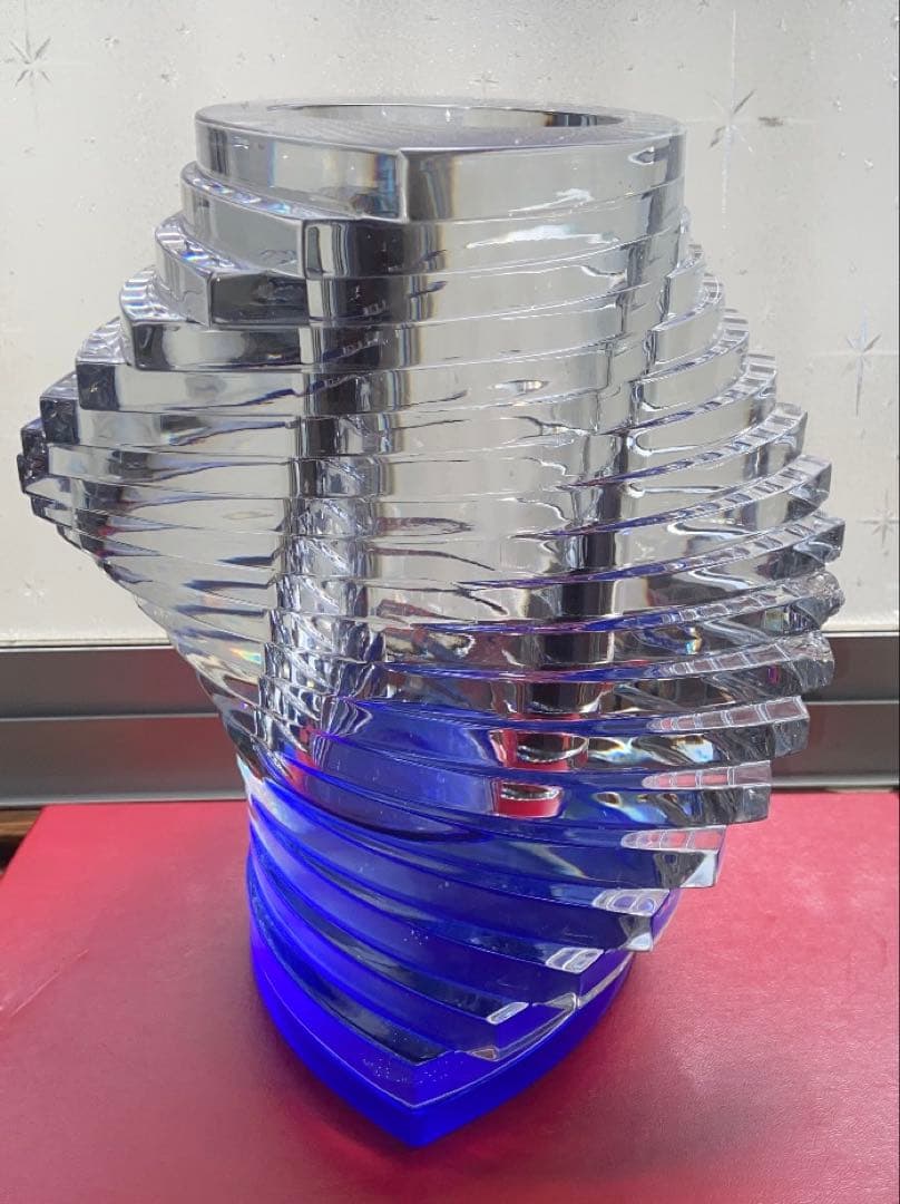 【極希少】バカラ ツイスト　Lサイズ　ブルーカラー　こめを