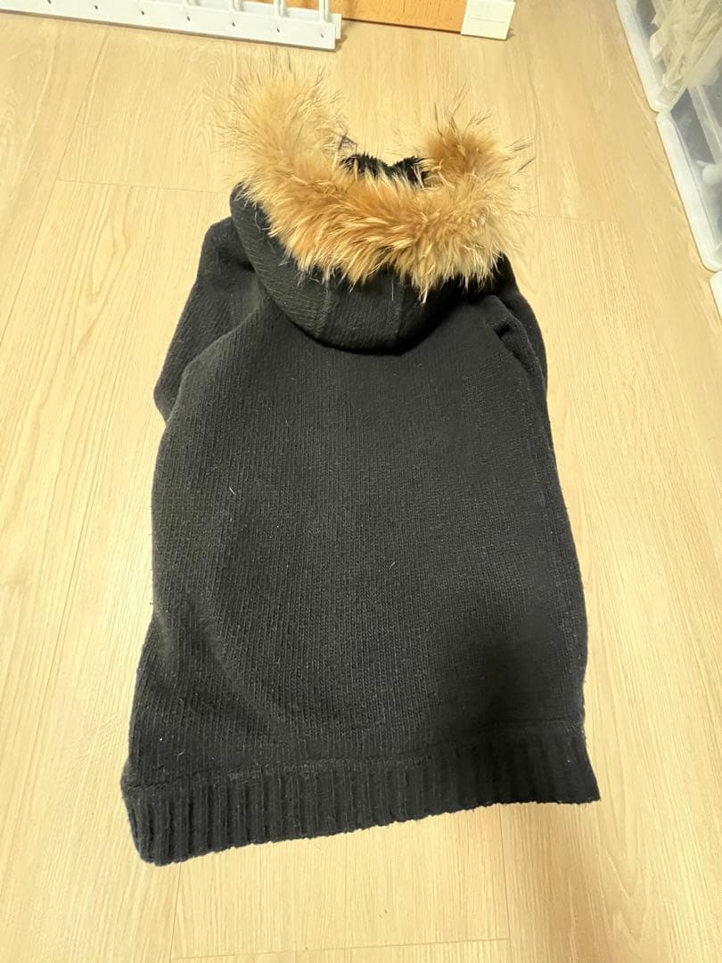 BURBERRYブルーレーベル38 ニットパーカー コート黒