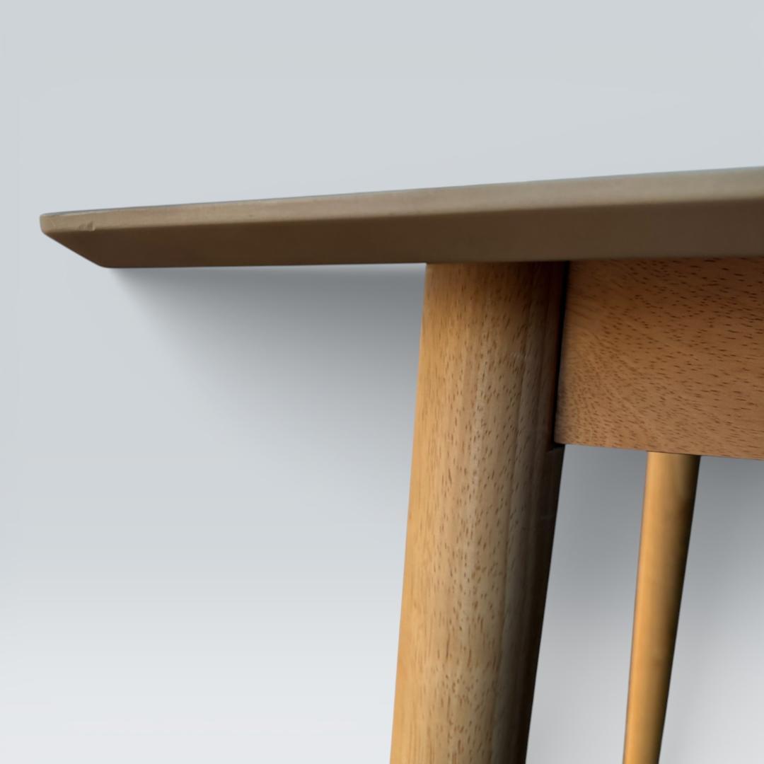 Francfranc ノーム ダイニングテーブル 80cm角 ナチュラル 天然木