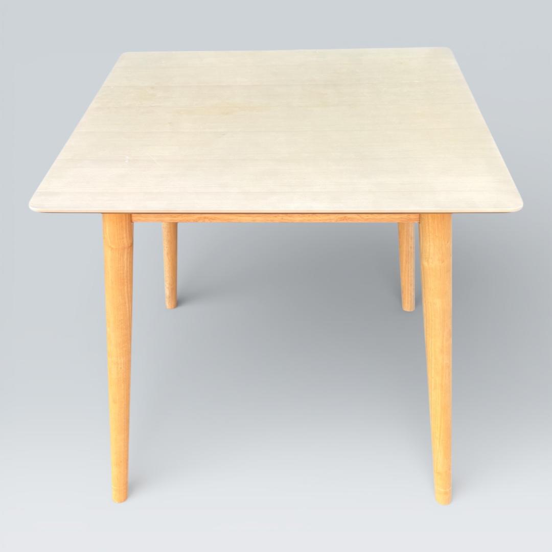 Francfranc ノーム ダイニングテーブル 80cm角 ナチュラル 天然木