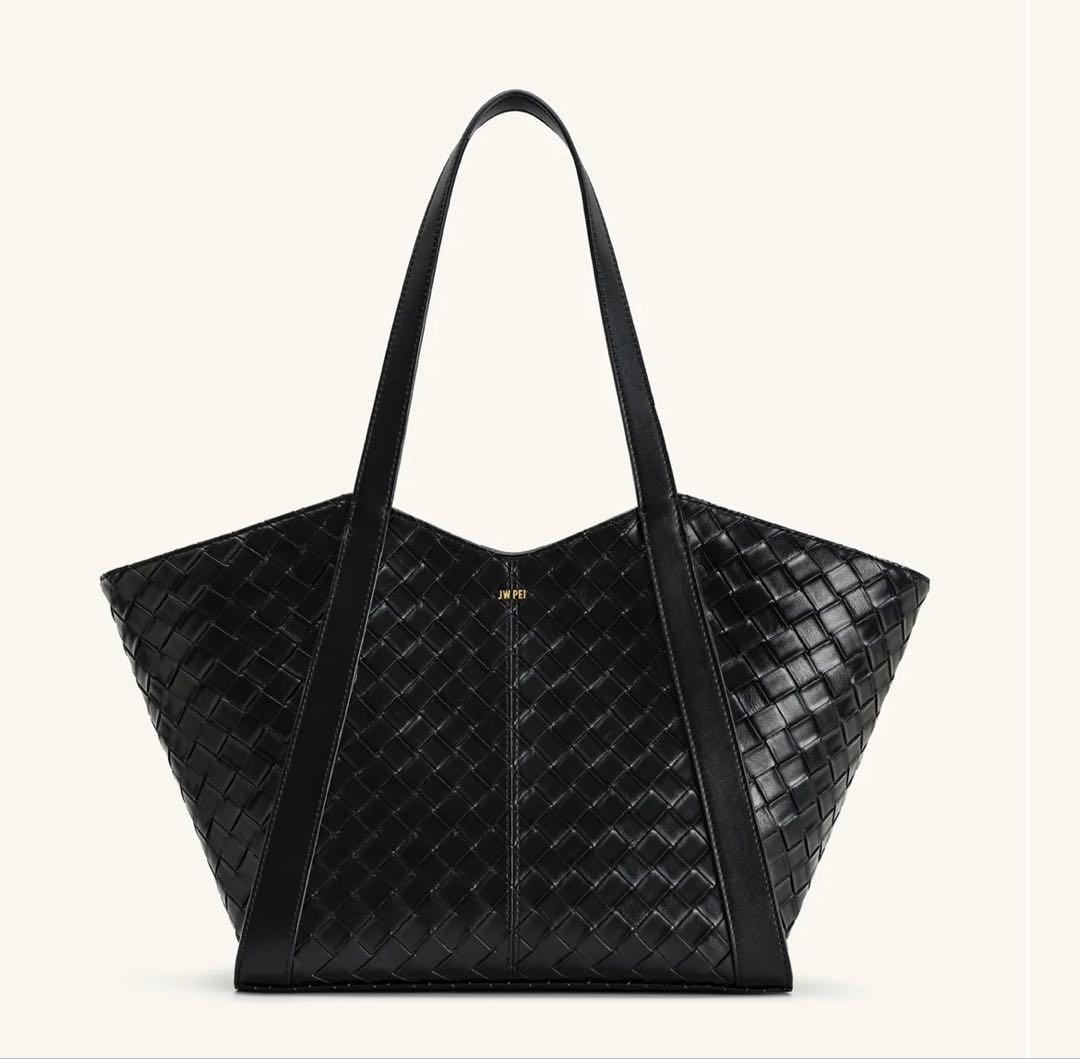 【新品未使用】JW PEI Kiana 大容量編み込みトートバッグブラック