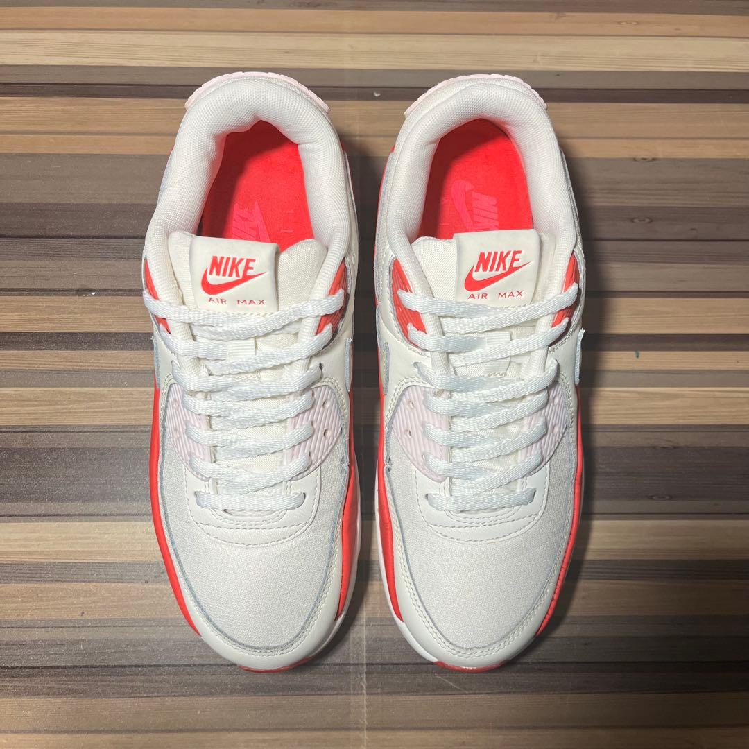 ナイキ エア マックス 90 LV8 厚底 ホワイト レッド 24cm