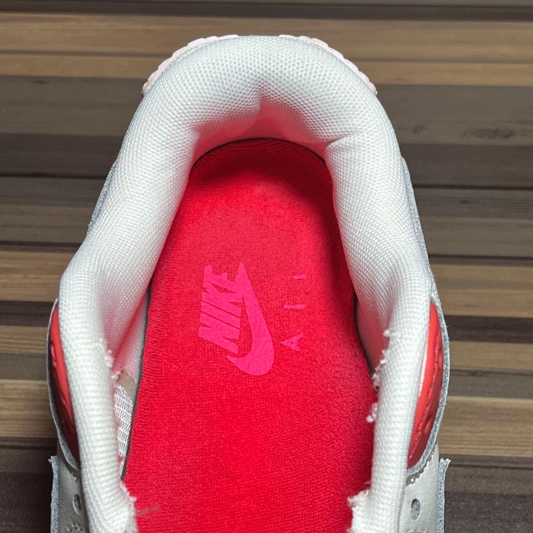 ナイキ エア マックス 90 LV8 厚底 ホワイト レッド 24cm