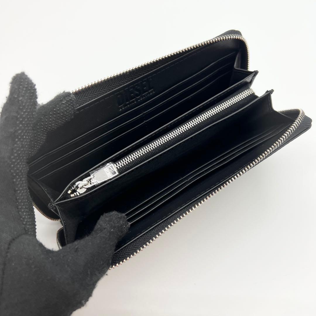 新品未使用✨DIESEL　長財布　Dロゴ　レザー　ブラック　近年モデル　箱付き