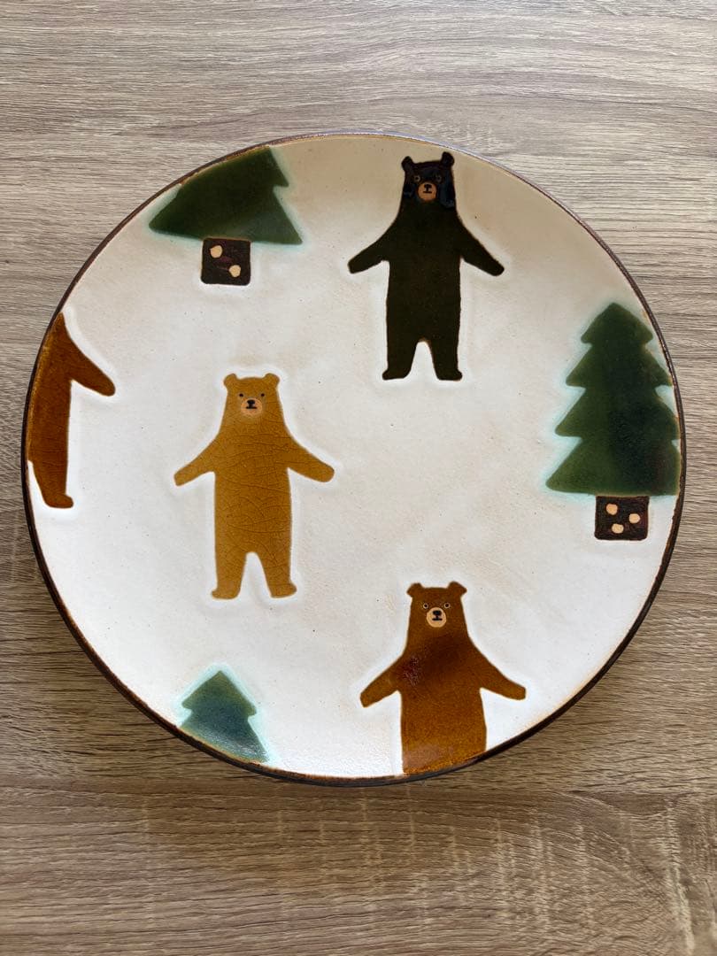 ヤッチとムーン 森とクマ大皿②※最終価格