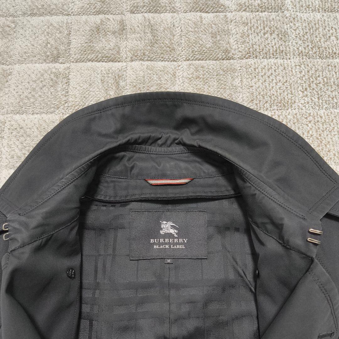 バーバリーブラックレーベル ライナー ノバチェック トレンチコート ブラック M