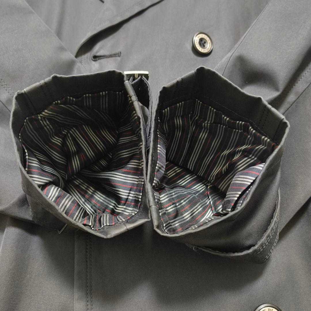 バーバリーブラックレーベル ライナー ノバチェック トレンチコート ブラック M