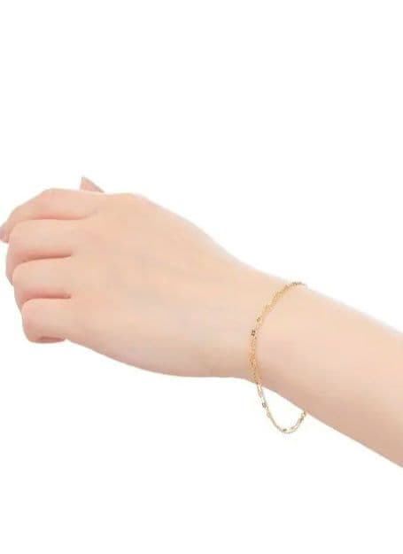 【連休限定価格】K18イエローゴールド 2連レスレット