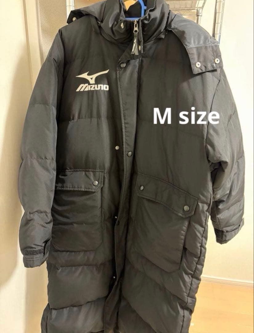 ま*こ様 ミズノ ベンチコート BLK 刺繍ナンバー付き 【限定価格】
