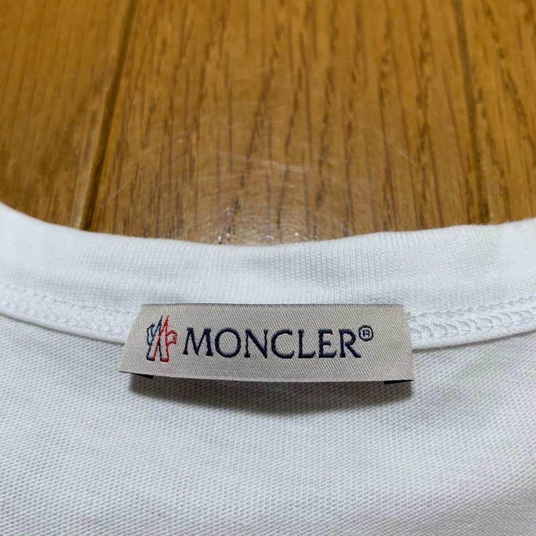 極美品　モンクレール　ロンT 長袖Tシャツ　ホワイト　XXL国内正規品4S169