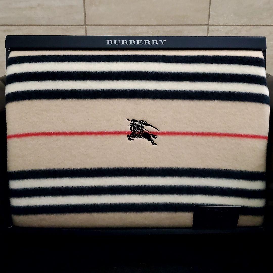【新品】レア BURBERRY ウール毛布 ベージュ