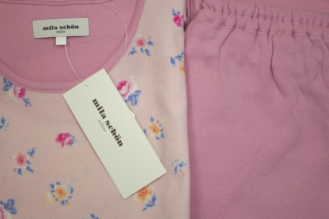 【新品】ミラショーン 秋冬物あったかい微起毛スムースニットパジャマ（L）