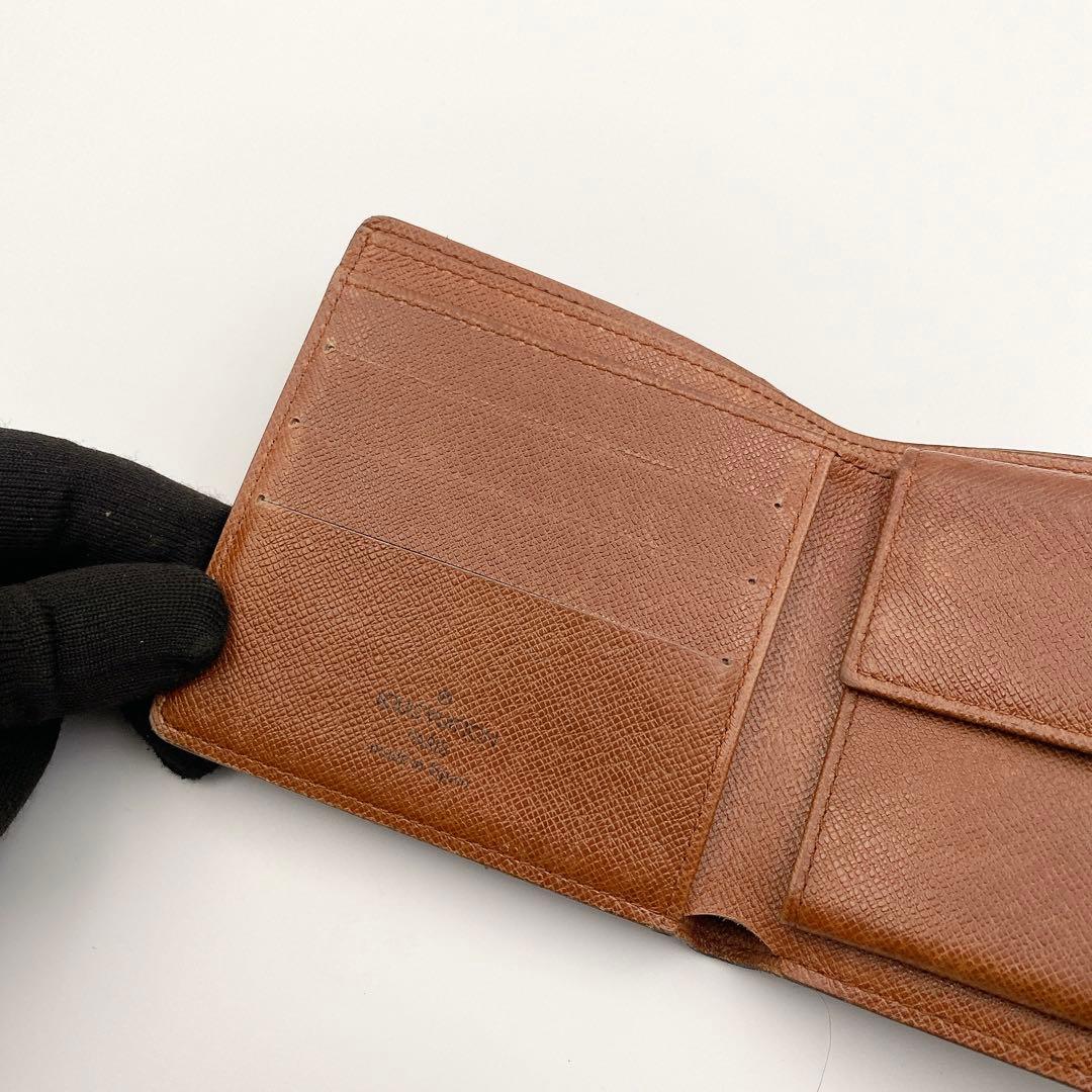 ルイヴィトン モノグラム ポルトフォイユ マルコ 二つ折り財布 型崩れ小