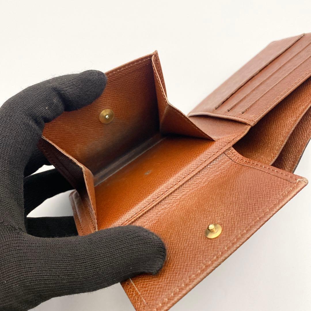 ルイヴィトン モノグラム ポルトフォイユ マルコ 二つ折り財布 型崩れ小