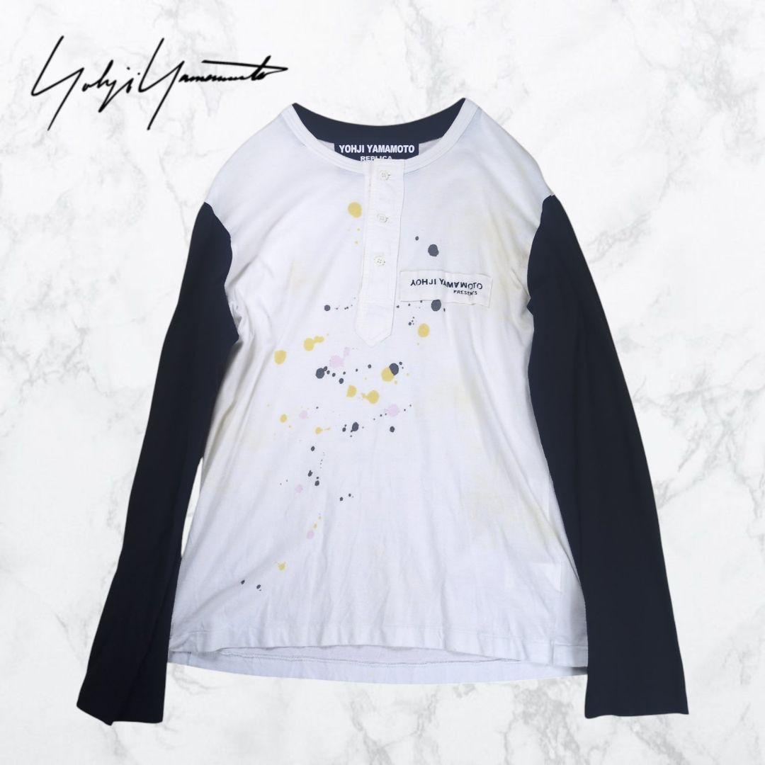 【希少】ヨウジヤマモトプールオム 08SS 敗残兵期 復刻 プリント ロンT