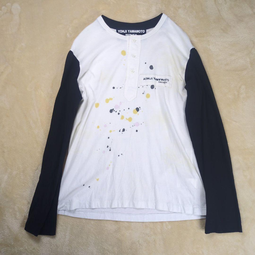 【希少】ヨウジヤマモトプールオム 08SS 敗残兵期 復刻 プリント ロンT