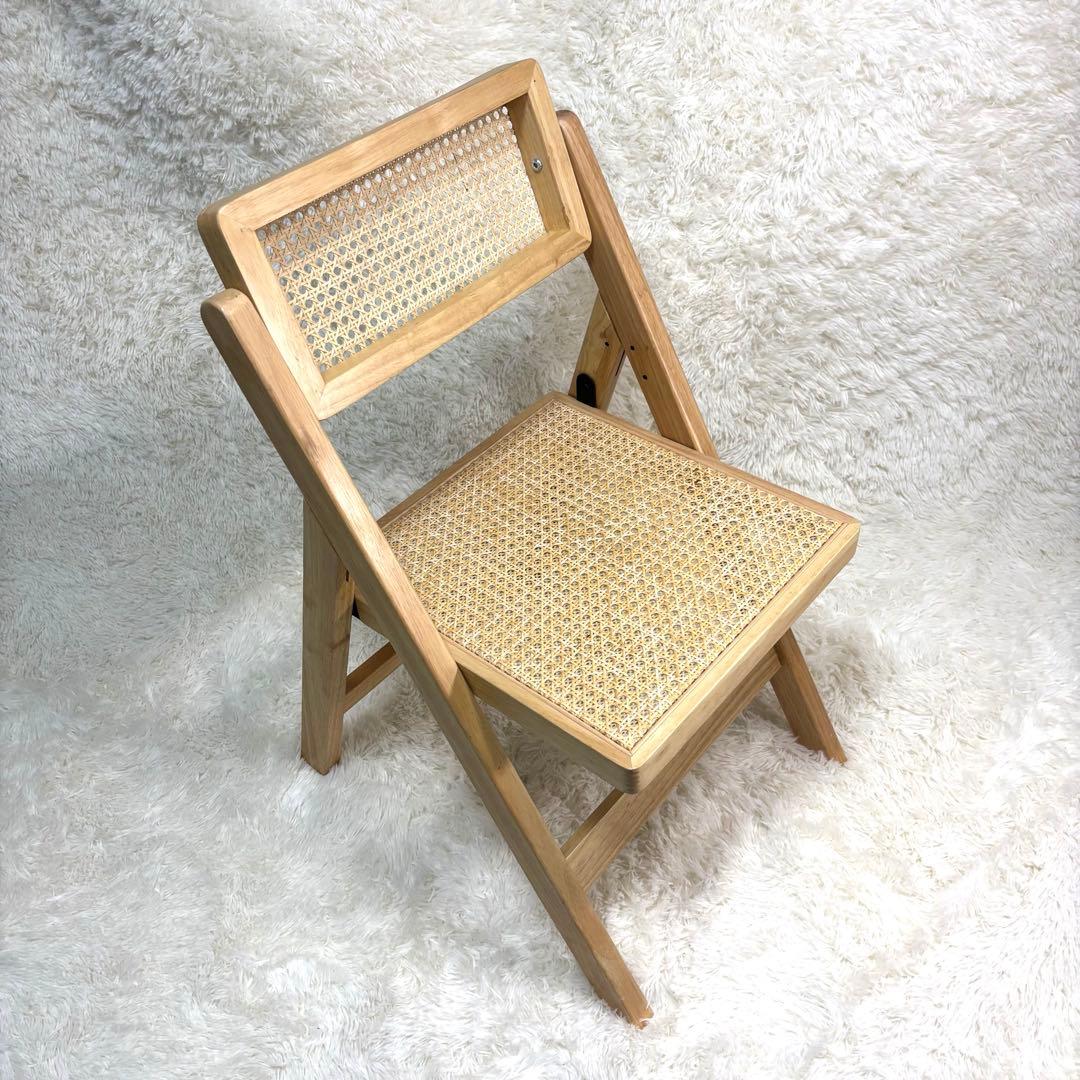 ラタン　折りたたみ　ダイニングチェア　1脚