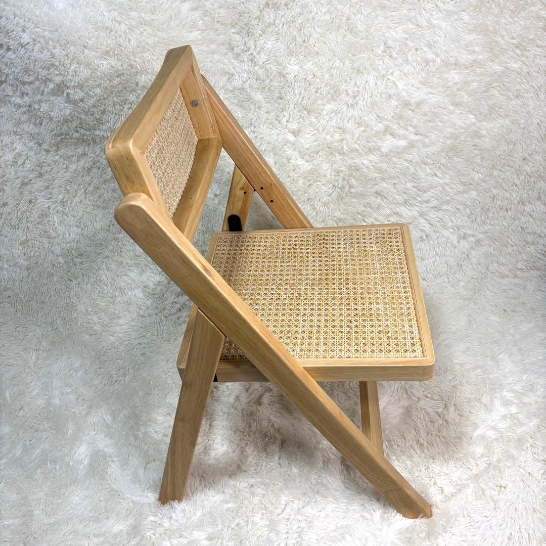 ラタン　折りたたみ　ダイニングチェア　1脚