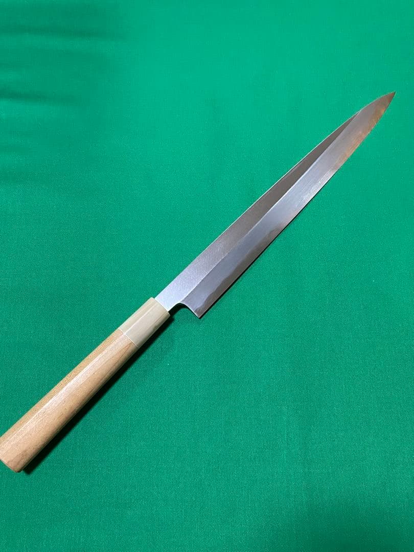 源昭忠　本鍛錬　青鋼　柳刃　9寸