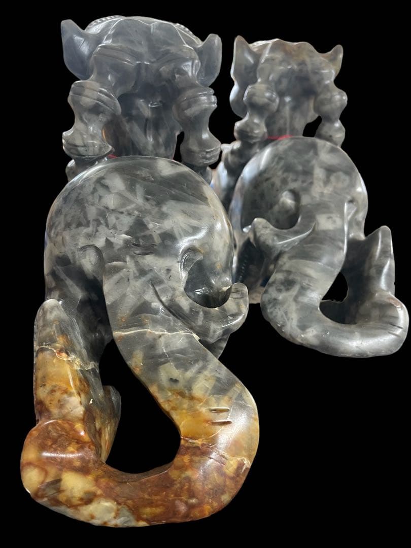 貔貅　ヒキュウ　大理石　開運　風水