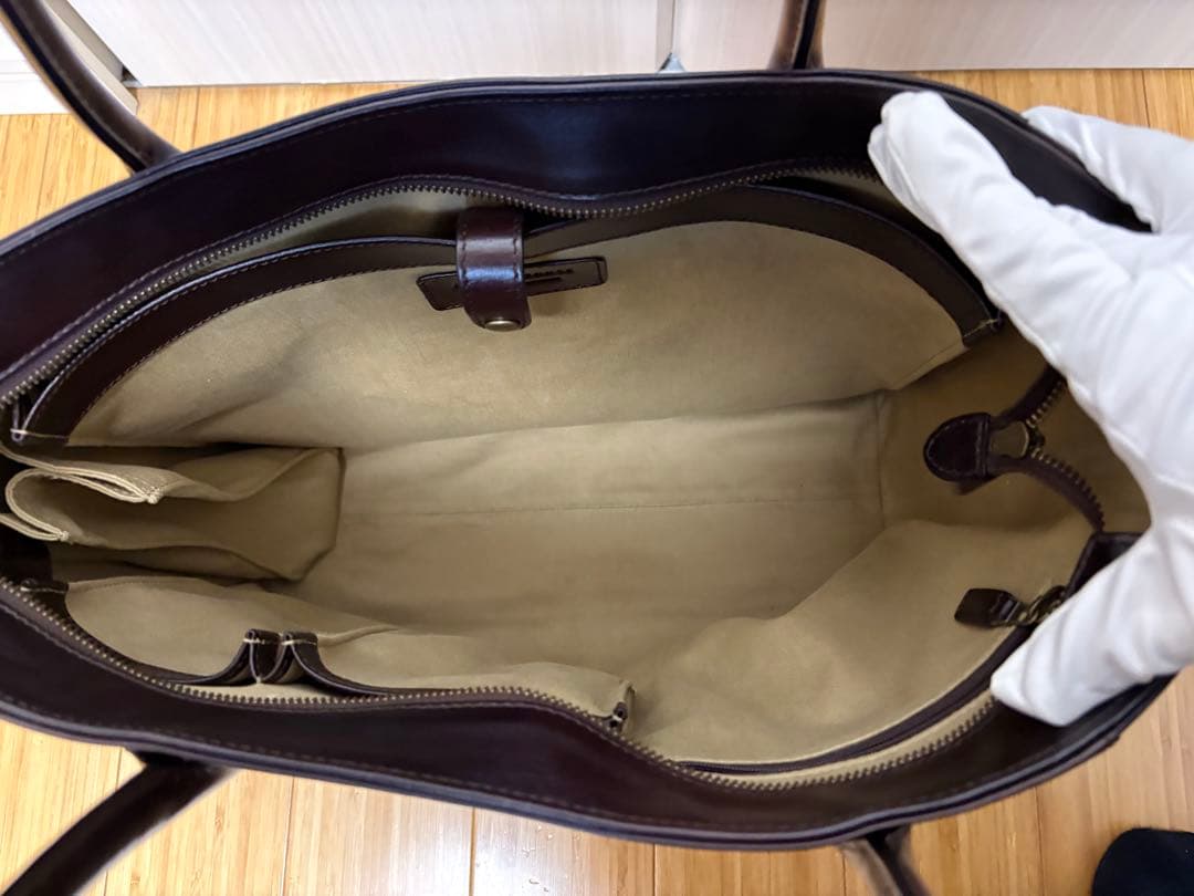 極美品　マザーハウス アンティーク キャリア トート　アンティークブラウン