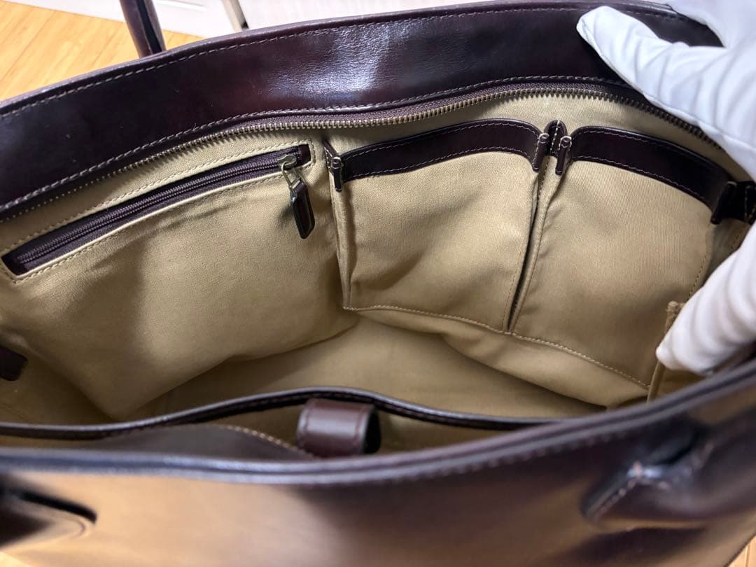 極美品　マザーハウス アンティーク キャリア トート　アンティークブラウン