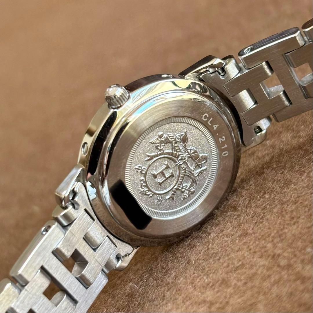 【HERMES】✨極美品✨ クリッパー レディース 腕時計 ブラック文字盤