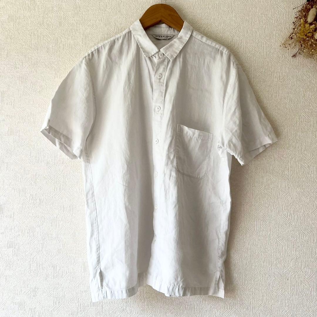 ARTS&SCIENCE 現行タグ リネン ポケット ハーフボタン ブラウス