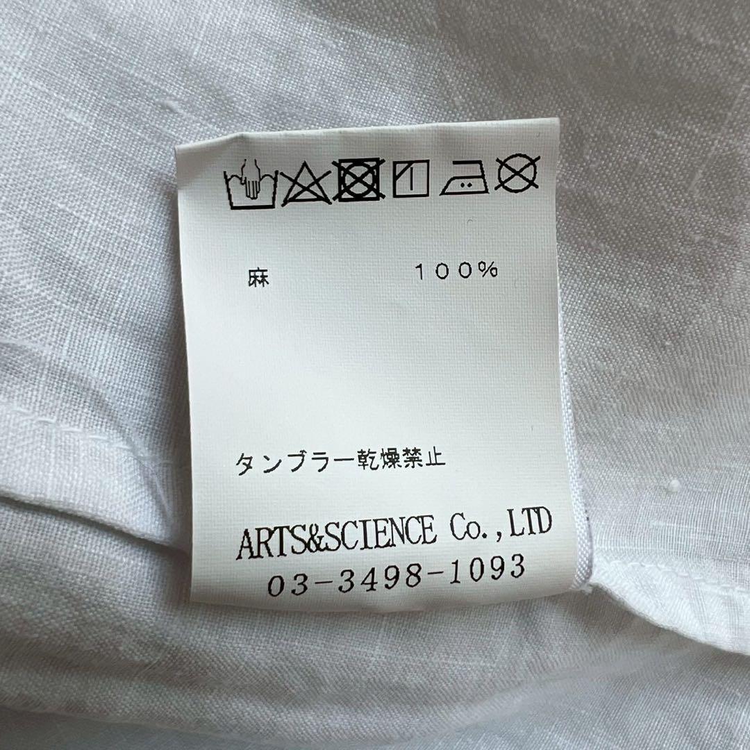 ARTS&SCIENCE 現行タグ リネン ポケット ハーフボタン ブラウス