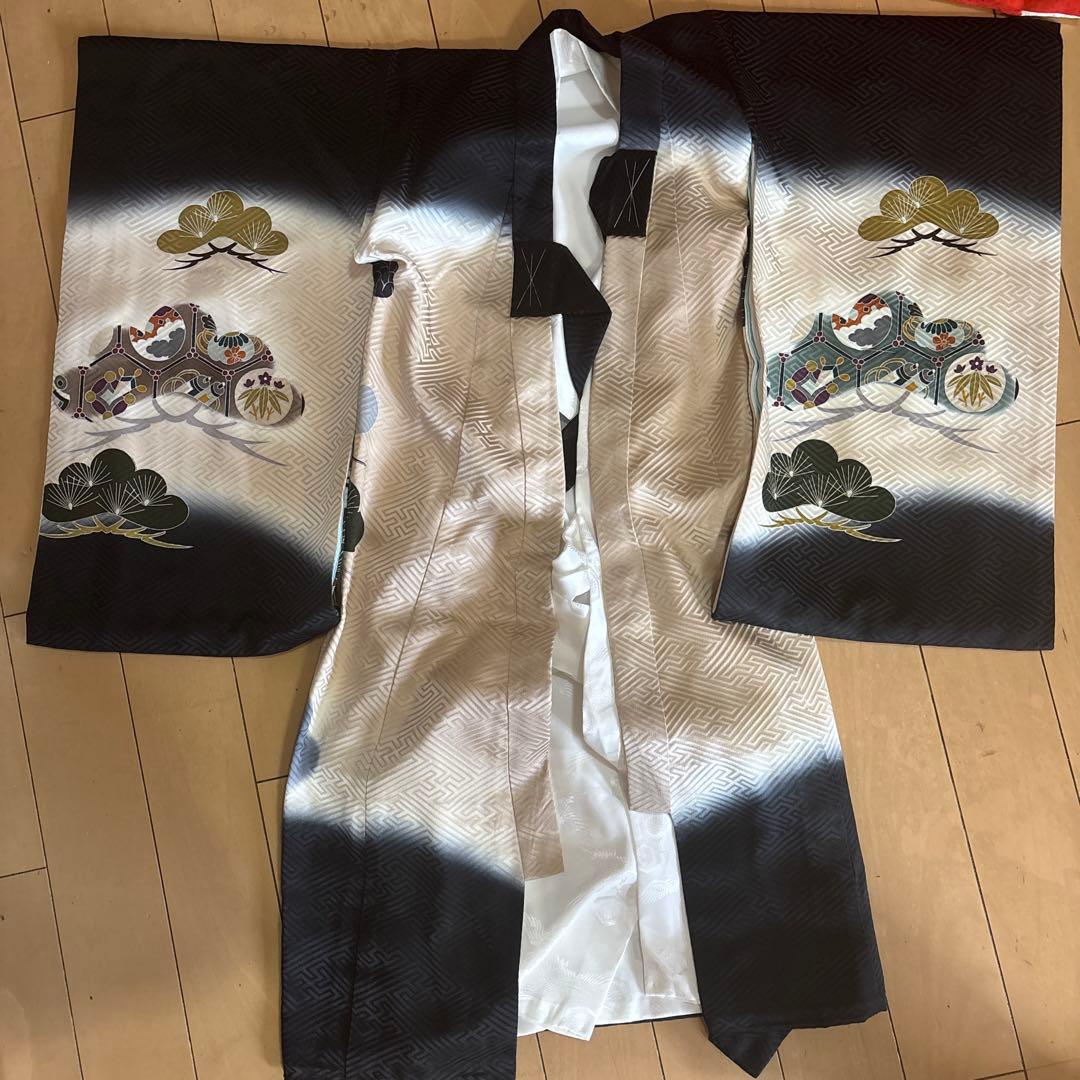七五三用伝統的和服　男の子5歳 １ヶ月後けします