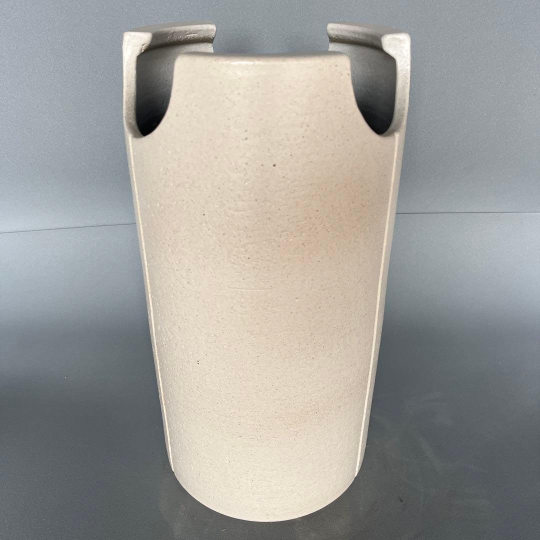 信楽焼傘立て  三方立線 高さ42cm