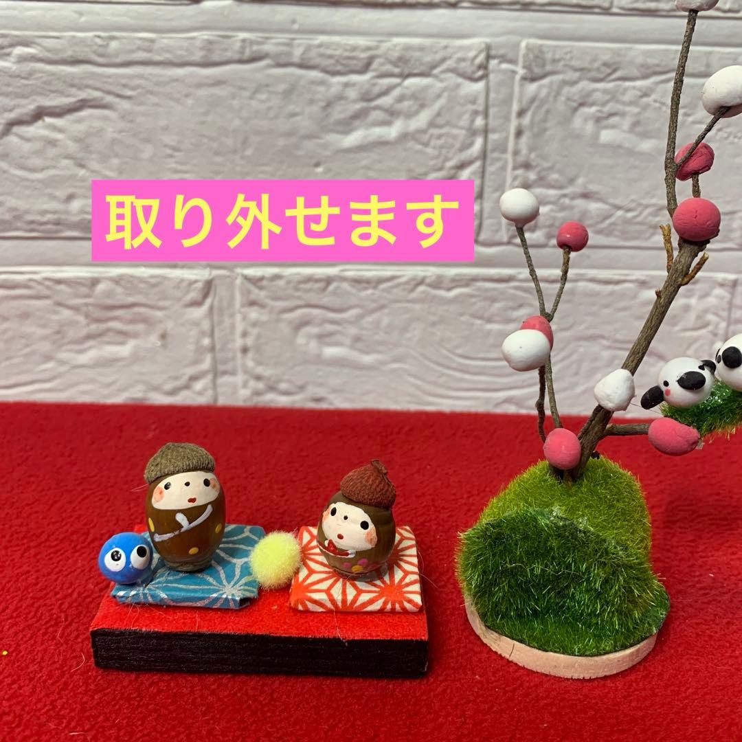 どんぐりアート♡お雛様オブジェ2点＆春のオブジェ2点♡