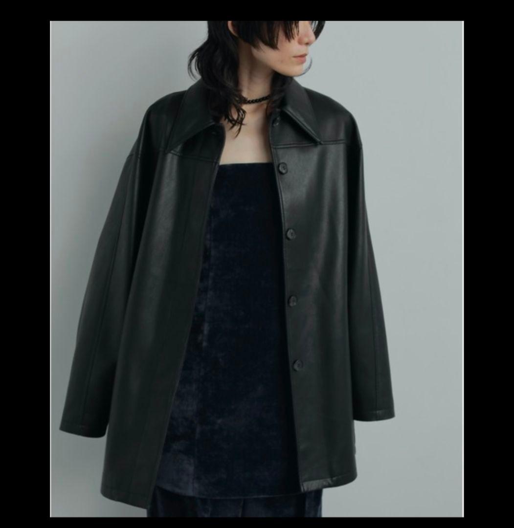 anuke アンヌーク　エコレザーオーバージャケット　38
