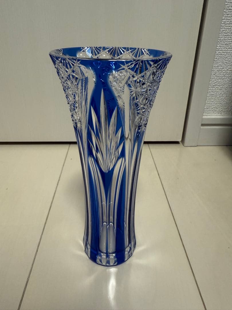 新品未使用　江戸切子　カガミクリスタル　花瓶　一輪挿し　非売品　kagami