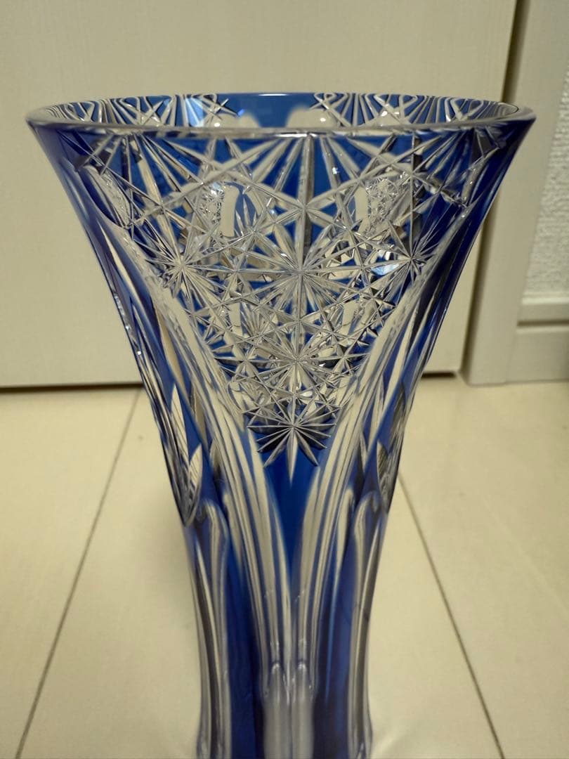 新品未使用　江戸切子　カガミクリスタル　花瓶　一輪挿し　非売品　kagami