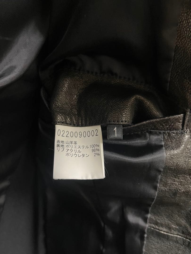 5351 HOMMES レザーライダース　ブラック