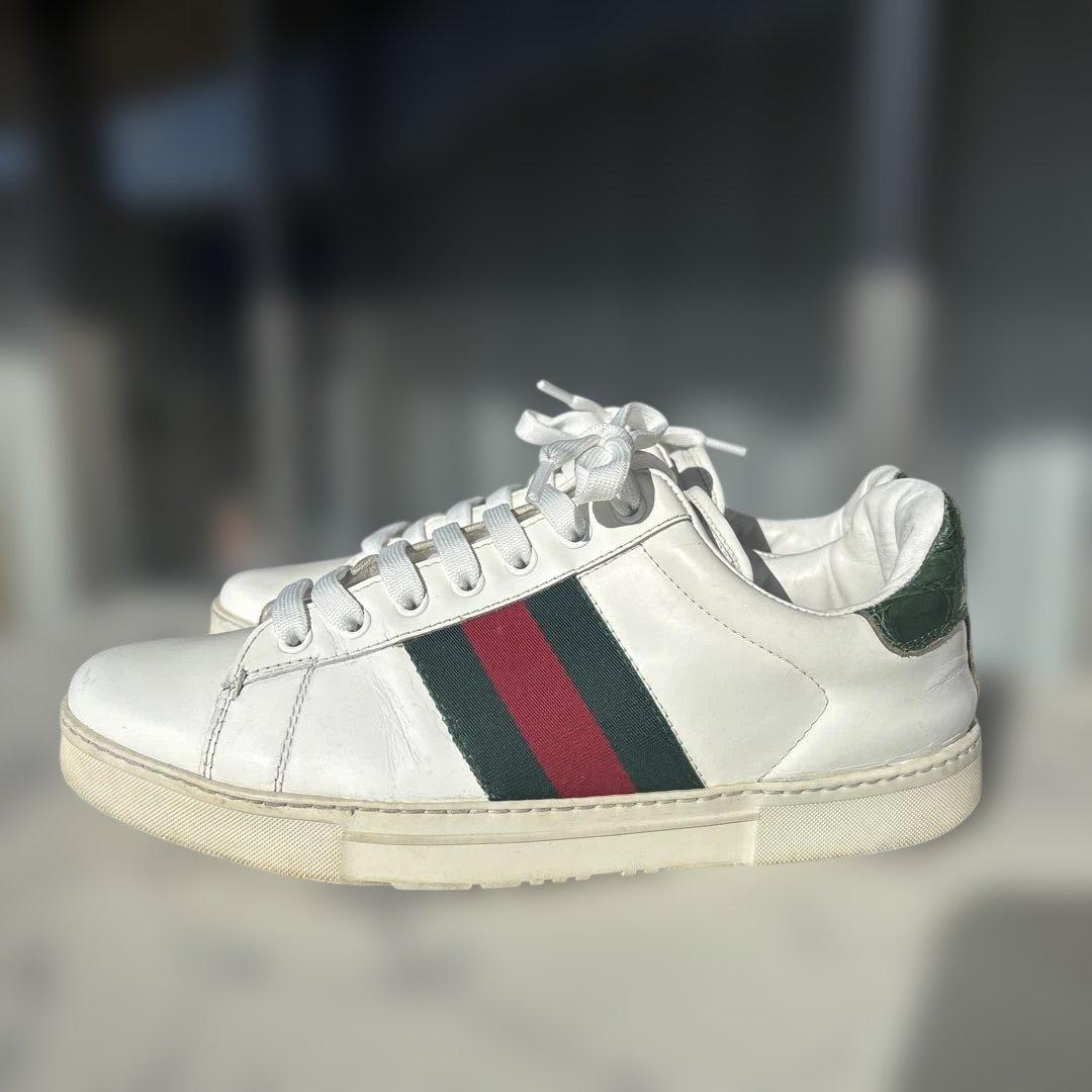 グッチ　シェリーライン　クロコ型押し　スニーカー　GUCCI シューズ　GG