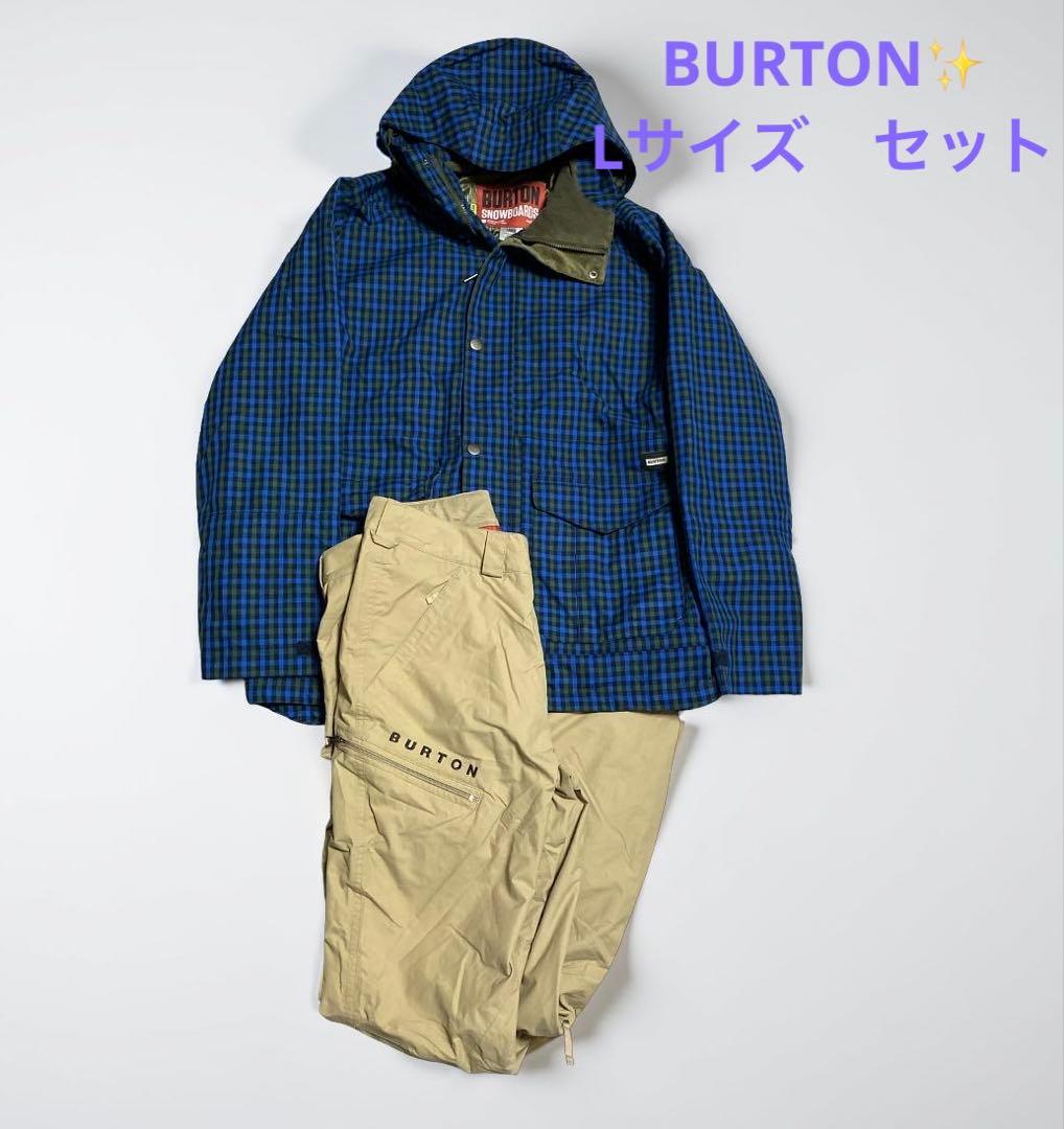 BURTON スキー スノボ ウェア 上下 セットアップ　チェック　Lサイズ