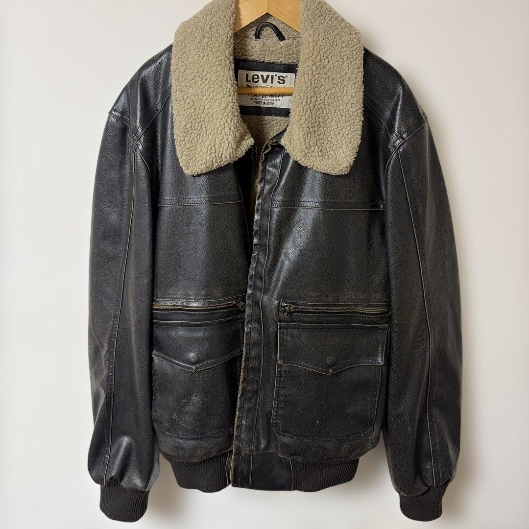 リーバイス　LEVI'S ボア襟 　レザージャケット　フライトジャケットG1