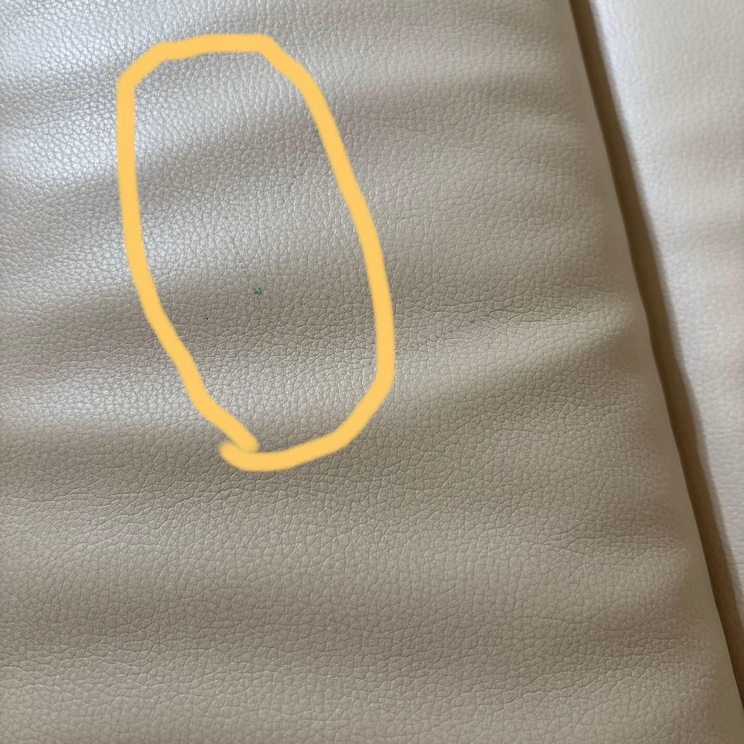 アイボリー 合成皮革 ソファ