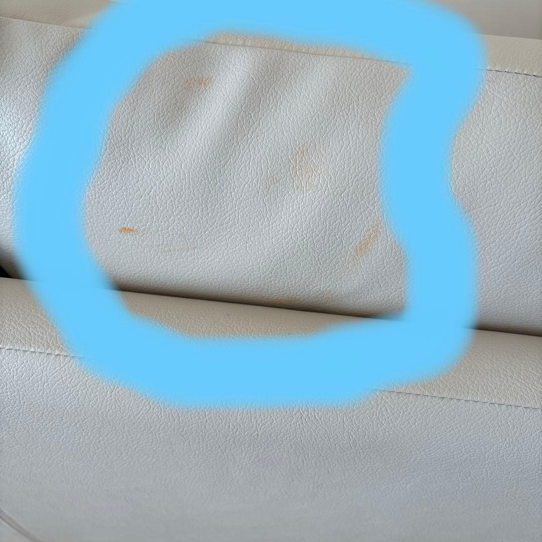 アイボリー 合成皮革 ソファ