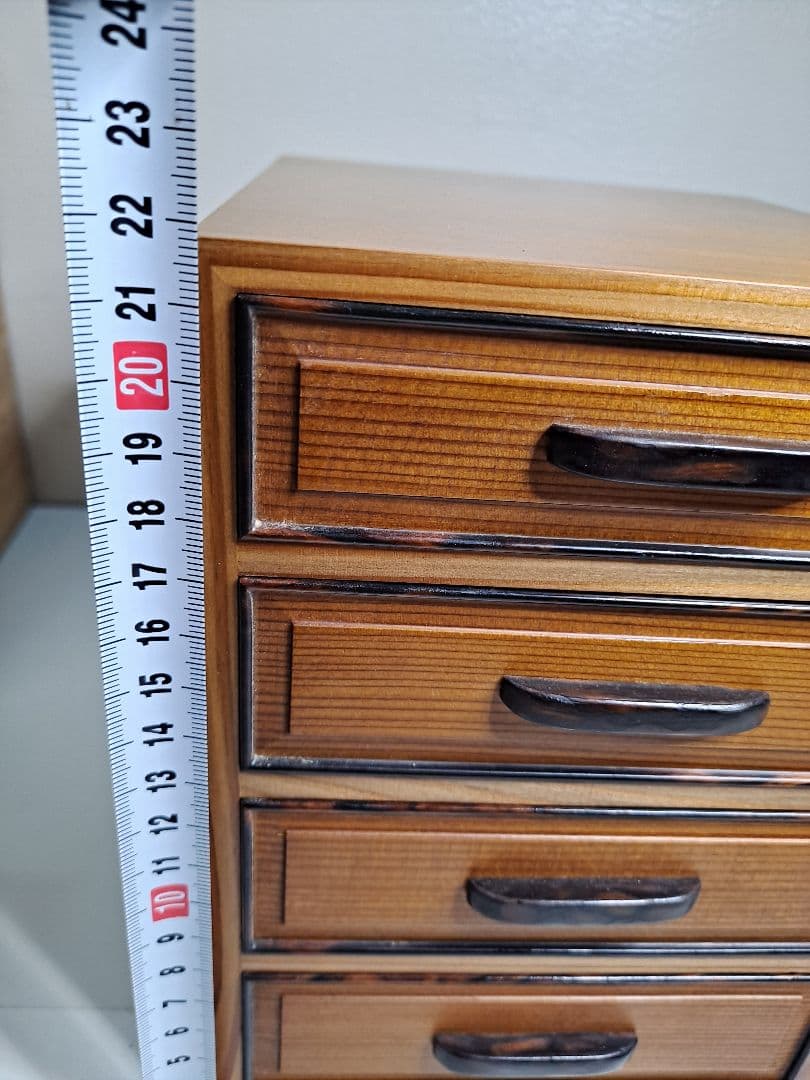 秋田杉 箱 引出し 木製工芸品 小さな和箪笥 4段ひきだし